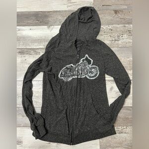 Harley Davidson light weight zip up hooded jacket. Women’s slim size medium.